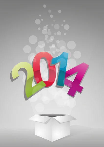 Vuoden 2014 laatikko — vektorikuva