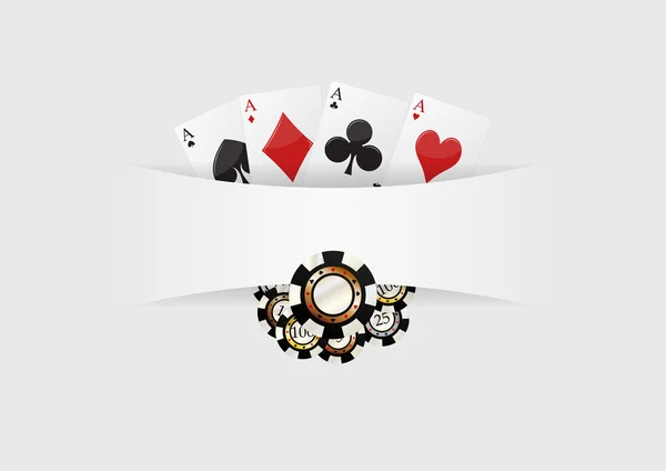 Poker fond blanc — Image vectorielle