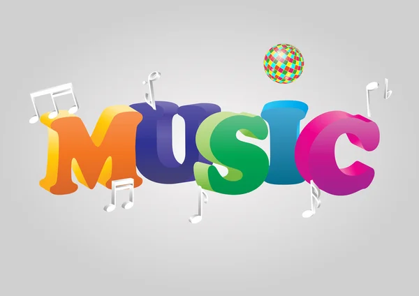 Music text — Stock Vector