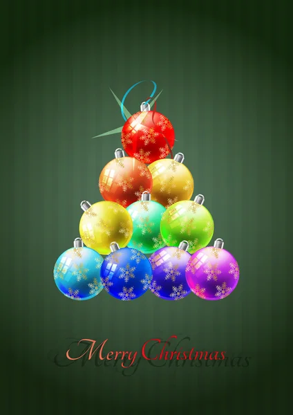 Bolas de Navidad del árbol — Archivo Imágenes Vectoriales