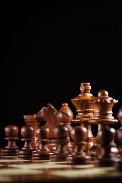 Чёрные шахматы — стоковое фото