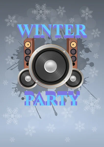 Winter party — Stock Vector