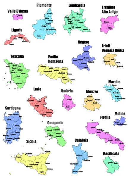 Région italienne — Image vectorielle