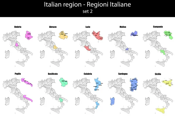 イタリアの地域 — ストックベクタ