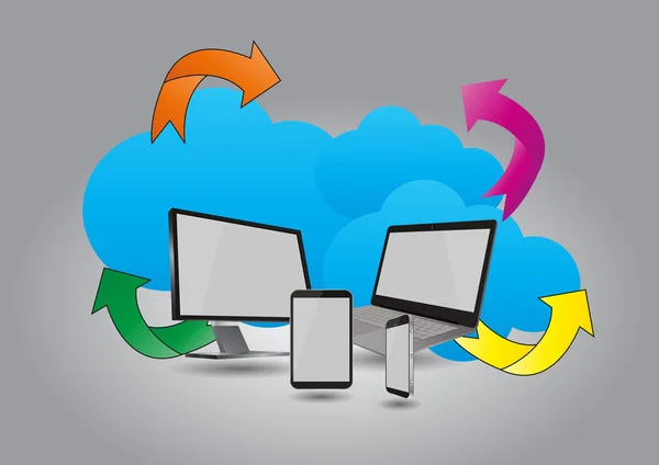 Tech-Cloud — Stockvektor