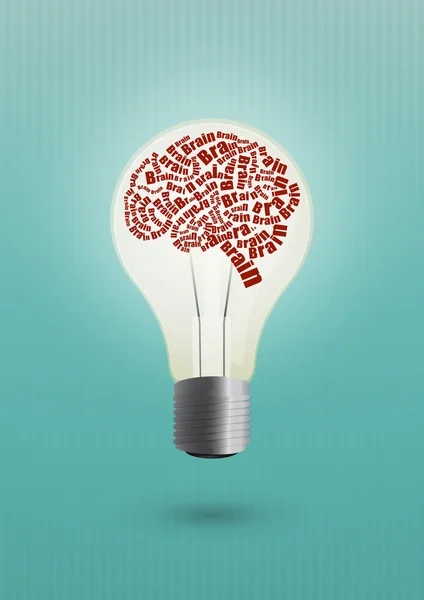 Lampe cérébrale — Image vectorielle