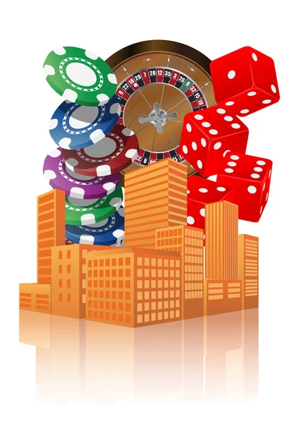 Casino de ciudad — Vector de stock
