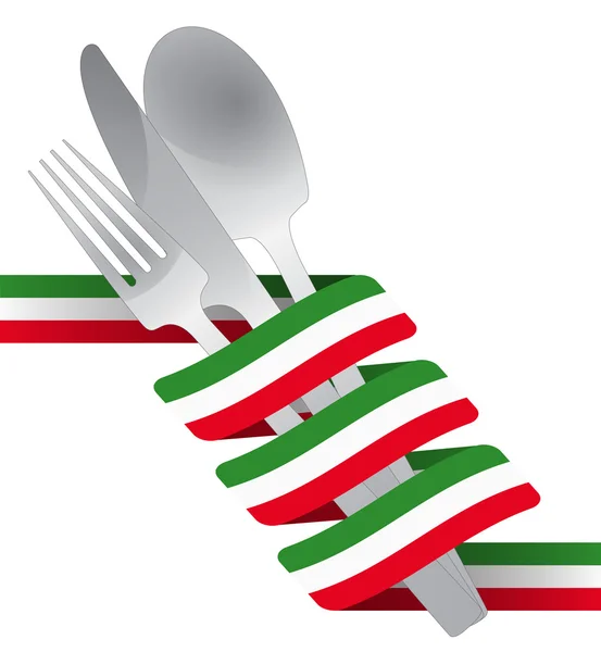 Besteck italienisch — Stockvektor