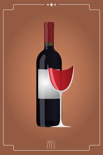 Vintage κόκκινο κρασί — Διανυσματικό Αρχείο