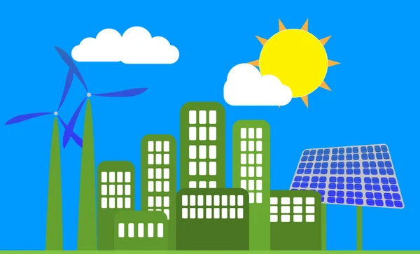 Green city — Stock Illustration Green city Stock Vector