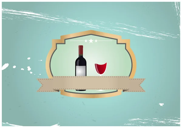 Insignia vintage vino — Vector de stock