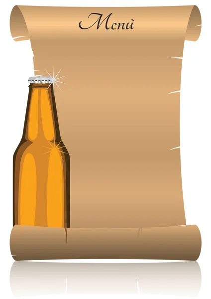 Cerveza de pergamino — Archivo Imágenes Vectoriales