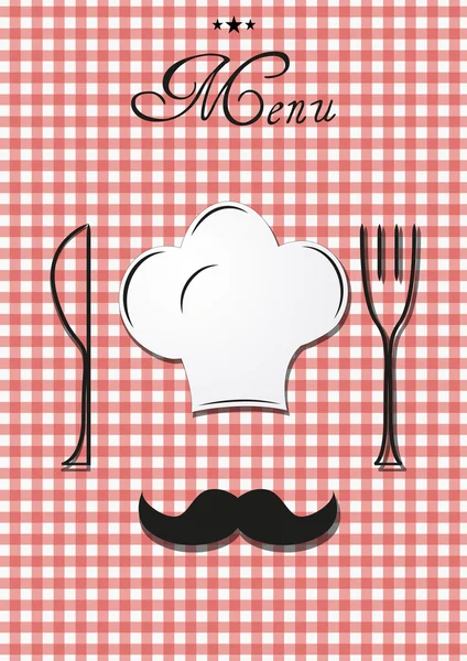 Menú sombrero del chef — Vector de stock