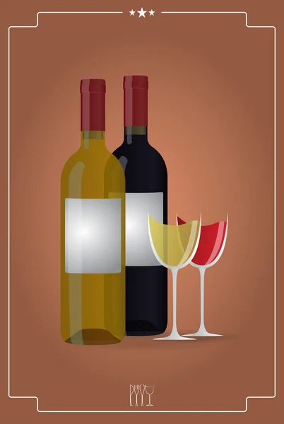 Vino añejo — Vector de stock