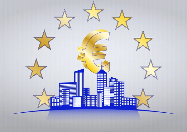 Cidade do euro — Vetor de Stock