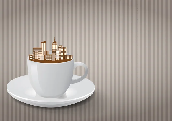 City coffee cup — Stock Vector