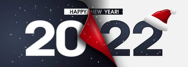 Vecteur moderne minimaliste Bonne carte de nouvelle année pour 2022 avec de grands nombres principaux. Des chiffres sont placés sur les pages du magazine, des livres — Image vectorielle