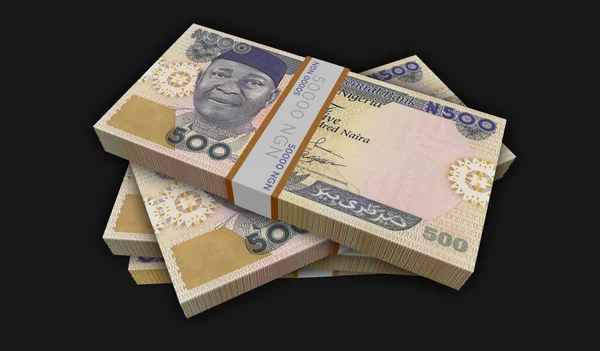 Nigeria Naira Paquete Dinero Ilustración Montones Paquetes Billetes Ngn Concepto — Foto de Stock