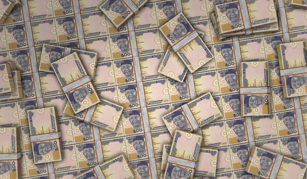 Nigeriano Naira Soldi Stampa Illustrazione Stampa Banconote Ngn Concetto Finanza — Foto Stock