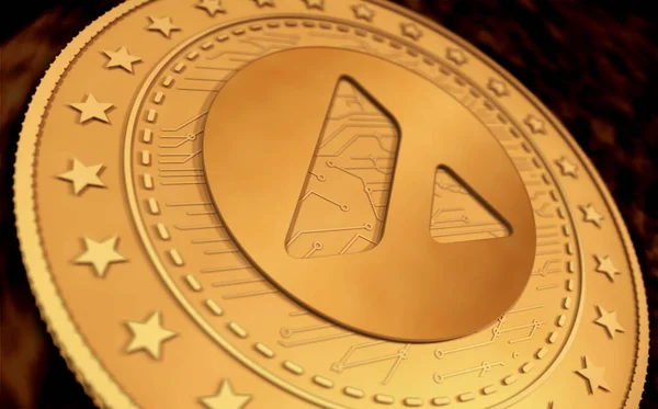 Avalanche Avax Cryptocurrency Szimbólum Arany Érme Zöld Képernyős Háttérrel Absztrakt — Stock Fotó