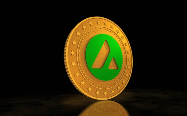 Avalancha Avax Moneda Oro Símbolo Criptomoneda Sobre Fondo Pantalla Verde —  Fotos de Stock
