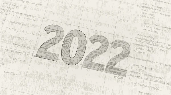 2022 Yıllık Proje Oluşturma Soyut Konsept Çizim Yeni Gelecekçi Fikrin — Stok fotoğraf