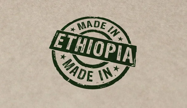 Wykonane Etiopii Ikony Znaczków Kilku Wersjach Kolorystycznych Fabryka Produkcja Produkcja — Zdjęcie stockowe