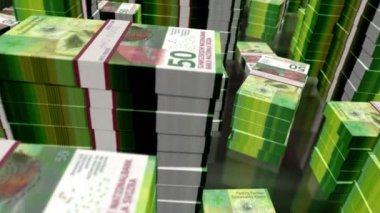 İsviçre Frangı para paketleri döngüsü. CHF 'nin 3D uçuşu baz istasyonlarını dolduruyor. İsviçre 'de iş dünyası, ekonomi krizi ve finans konularında kusursuz bir özgeçmiş kavramı.