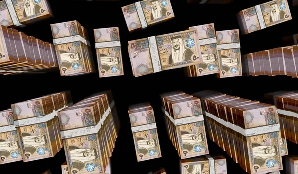 ジョーダン ディナールのお金パック3Dイラスト Jodバンクノートバンドルスタック 経済危機 ビジネスの成功 負債の概念 — ストック写真