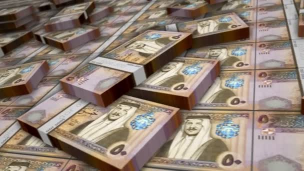 Jordan Dinar Bankbiljettenbundellus Jod Geld Stapelt Zich Begrip Bedrijf Economie — Stockvideo