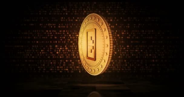 Theta Network Cryptocurrency Χρυσό Νόμισμα Loopable Ψηφιακό Υπόβαθρο Απρόσκοπτη Βρόχο — Αρχείο Βίντεο