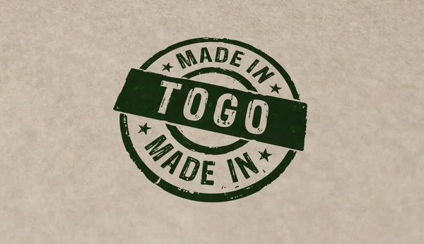 Gemaakt Togo Stempel Pictogrammen Enkele Kleurvarianten Fabriek Productie Productie Land — Stockfoto