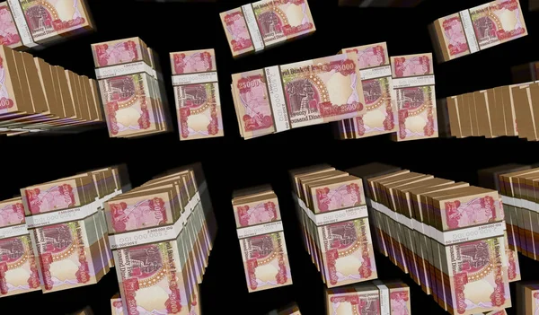 Iraq Dinar Money Pack Illustrazione Pacchi Banconote Iqd Concetto Finanza — Foto Stock