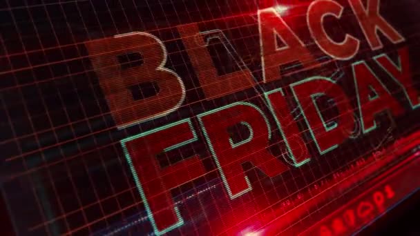 Black Friday Computerscherm Grote Verkoop Hot Deal Winkelen Speciale Aanbieding — Stockvideo
