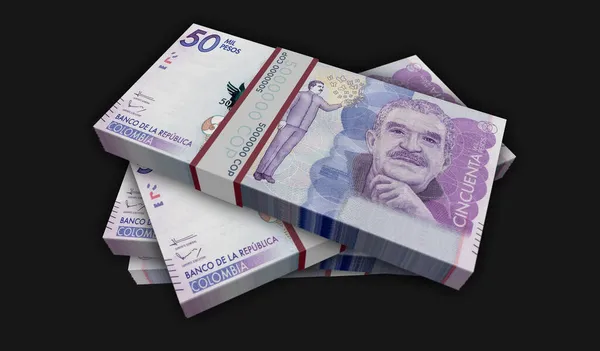 Colombia Pesos Money Pack Illustrazione Pacchi Banconote Della Cop Concetto — Foto Stock