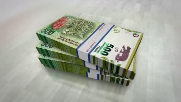 Argentína Peso Pénzhalom Gazdaság Bankok Üzleti Élet Válság Recesszió Adósság — Stock videók