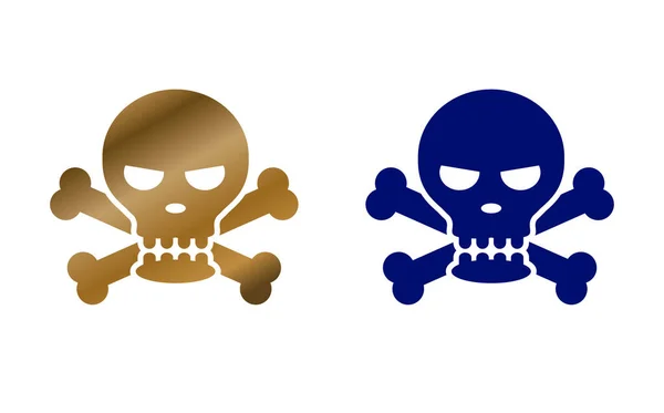 Символ Піратського Черепа Хакінг Кібератака Злочинність Білому Тлі Ізольований Логотип — стокове фото