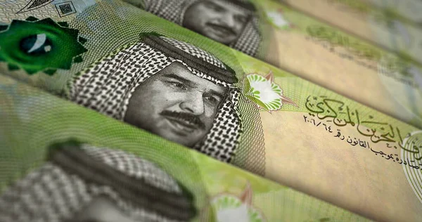 Bahrajn Dinár Peníze Tisk Ilustrace Tisk Bankovek Bhd Koncepce Financí — Stock fotografie