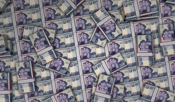 North Korea Won Money Pack Illustration Kpw Banknote Bundle Stacks — Stockfoto