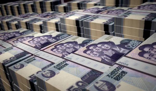 North Korea Won Money Printing Illustration Англійською Kpw Banknote Print — стокове фото