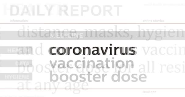 Headline News International Media Coronavirus Covid Epidemic Crisis Abstract Concept — Stock Video