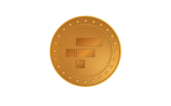Ftx Nftバハマ 暗号通貨プラットフォームシンボルは 緑の画面の背景に金コインを隔離しました アブストラクトコンセプト3Dイラスト — ストック写真