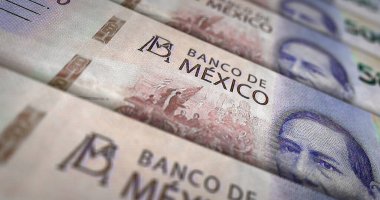 Mexico Pesos 'un 3D resimli baskısı. MXN banknot baskısı. Maliye, nakit, ekonomi krizi, iş başarısı, durgunluk, banka, vergi ve borç kavramı.