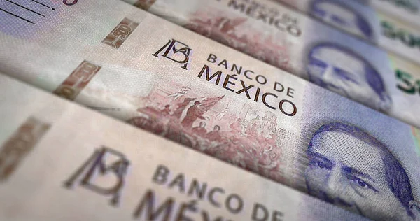 Mexico Pesos Money Printing Illustration Mxn Banknote Print Concept Finance — Stock Fotó