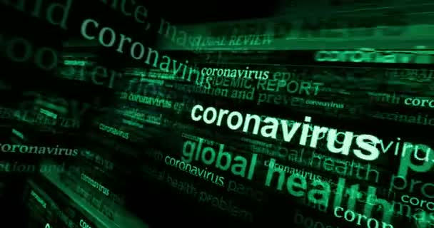 Headline News International Media Coronavirus Covid Epidemic Crisis Abstract Concept — Stockvideo