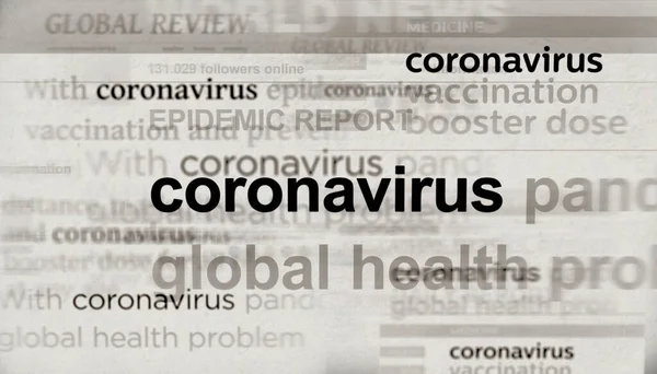 Titular Noticias Los Medios Internacionales Con Crisis Epidémicas Covid Coronavirus — Foto de Stock