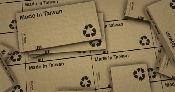 Wyprodukowano Linii Produkcyjnej Taiwan Box Produkcja Dostawa Fabryka Import Eksport — Wideo stockowe