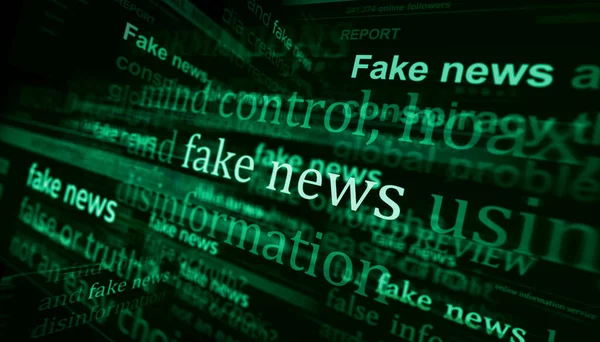 Schlagzeilen Internationalen Medien Mit Fake News Und Falschinformationen Abstraktes Konzept — Stockfoto