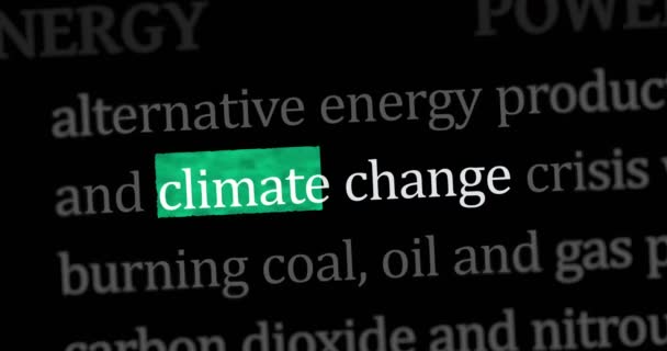 Klim Değişikliği Küresel Isınma Çevresel Felaket Araştırması Ile Birlikte Uluslararası — Stok video
