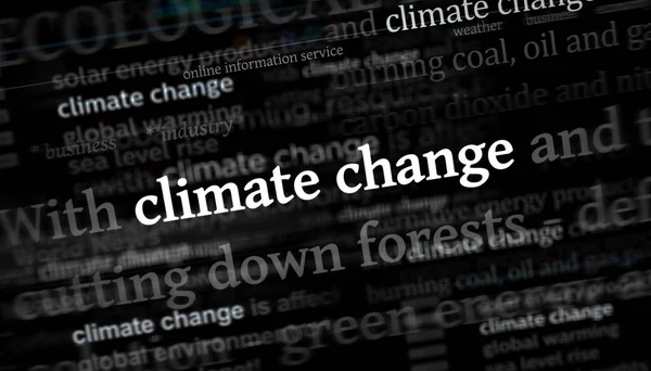Nieuws Internationale Media Met Klimaatverandering Opwarming Van Aarde Milieuramp Abstract — Stockfoto